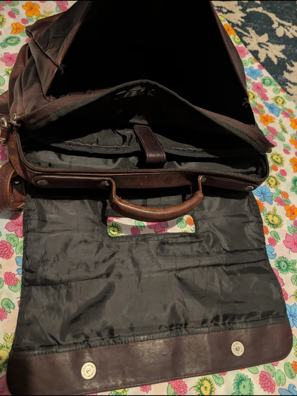 Latico. Brown Leather Messenger Bag - Men